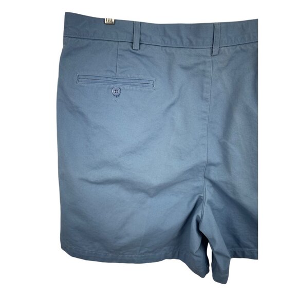 Lands End Mens Blue Pleated Chino Shorts Size 42 - Picture 6 of 10